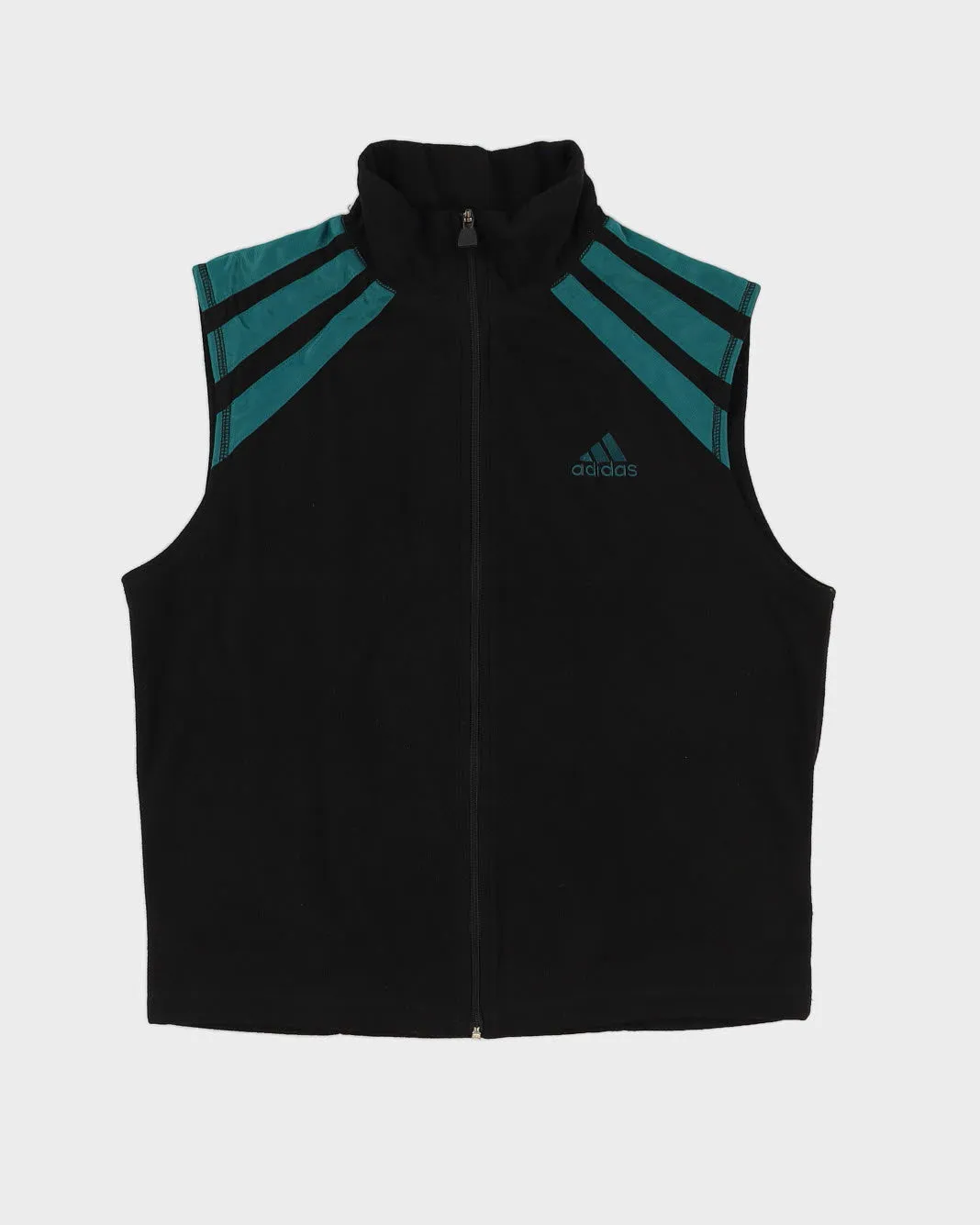 00s Adidas Black Sleeveless Fleece - M