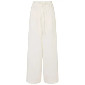 Accessorize London Women's White Crinkle Beach Trousers X Small