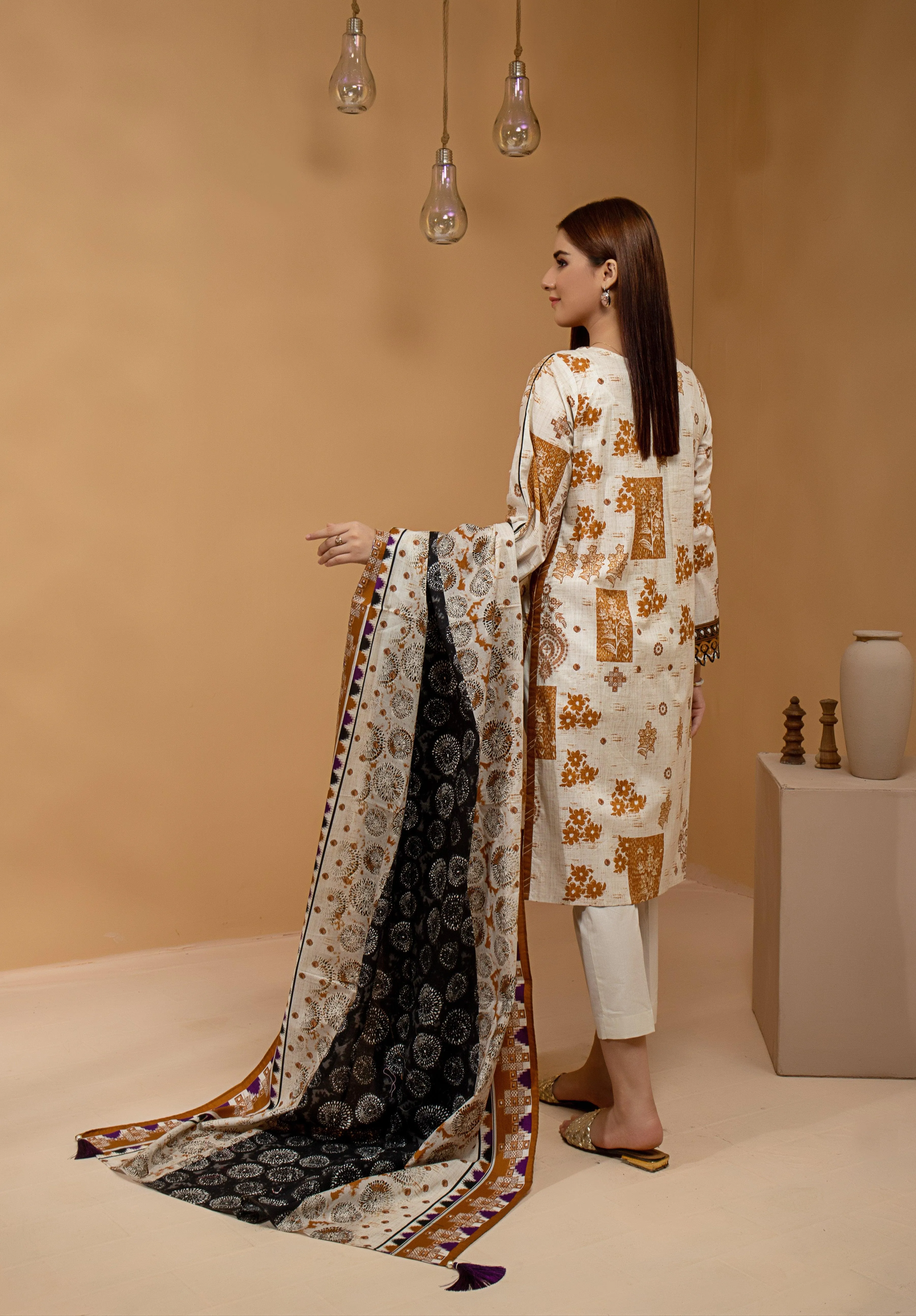 ACE Galleria Digital Printed Unstitched 3 Piece Cambric Suit ACE 12072