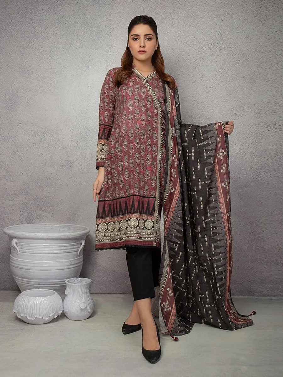 ACE Galleria Digital Printed Unstitched 3 Piece Khaddar Suit ACE 12119