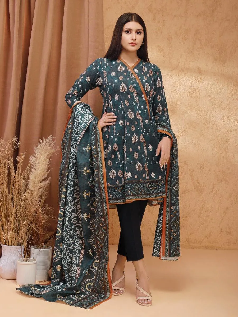 ACE Galleria Digital Printed Unstitched 3 Piece Khaddar Suit ACE 12143