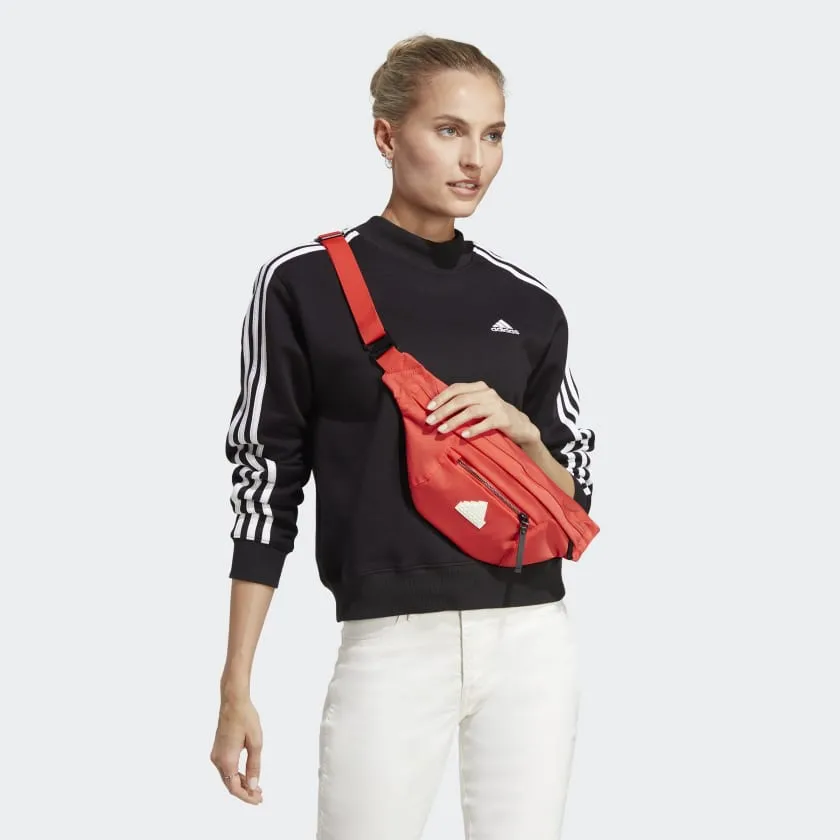 ADIDAS WOMEN'S 3 STRIPE BLACK CREW SWEATSHIRT