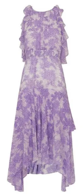 Anne Lilac Print Dress