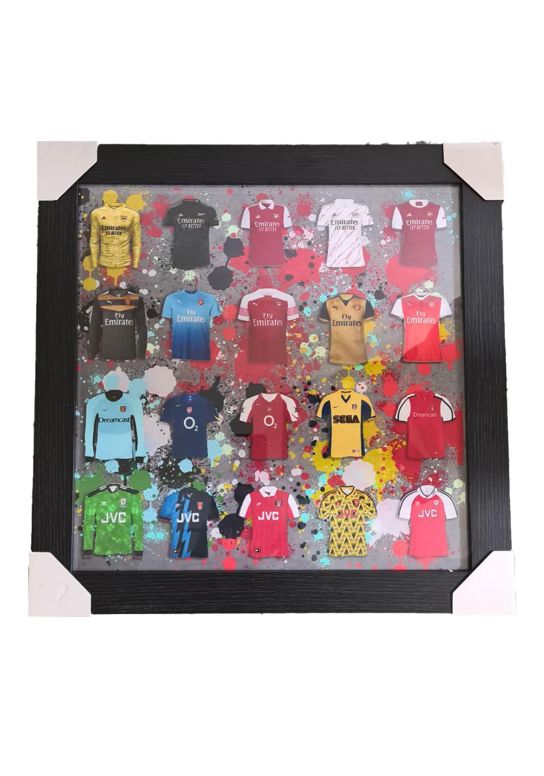 Framed Arsenal Football Artwork - 40cm x 40cm - Stylish Black Frame