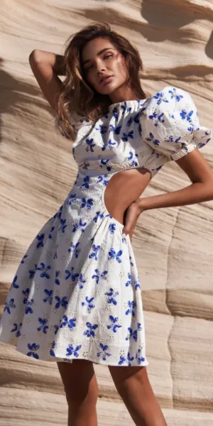 Aura Floral Puff Sleeve Dress