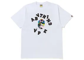 BAPE MULTI CAMO BROKEN COLLEGE TEE