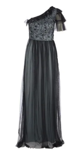 Black Beaded Maxi Dress