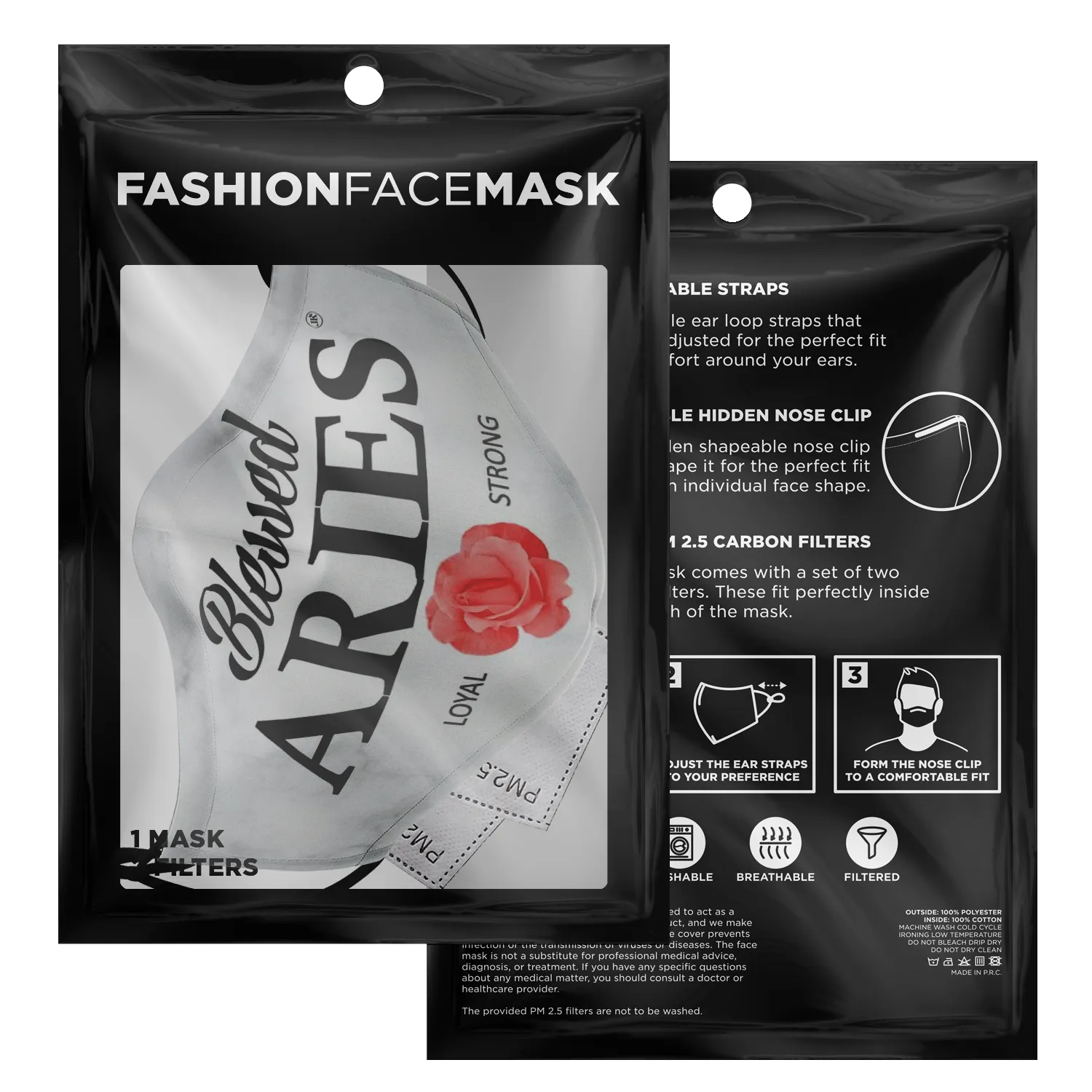 Blessed Aries Face Mask - White Renegade