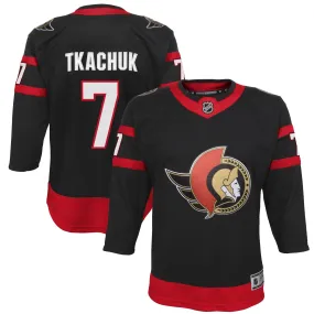 Brady Tkachuk Ottawa Senators Youth 2020/21 Home Premier Player Jersey - Black