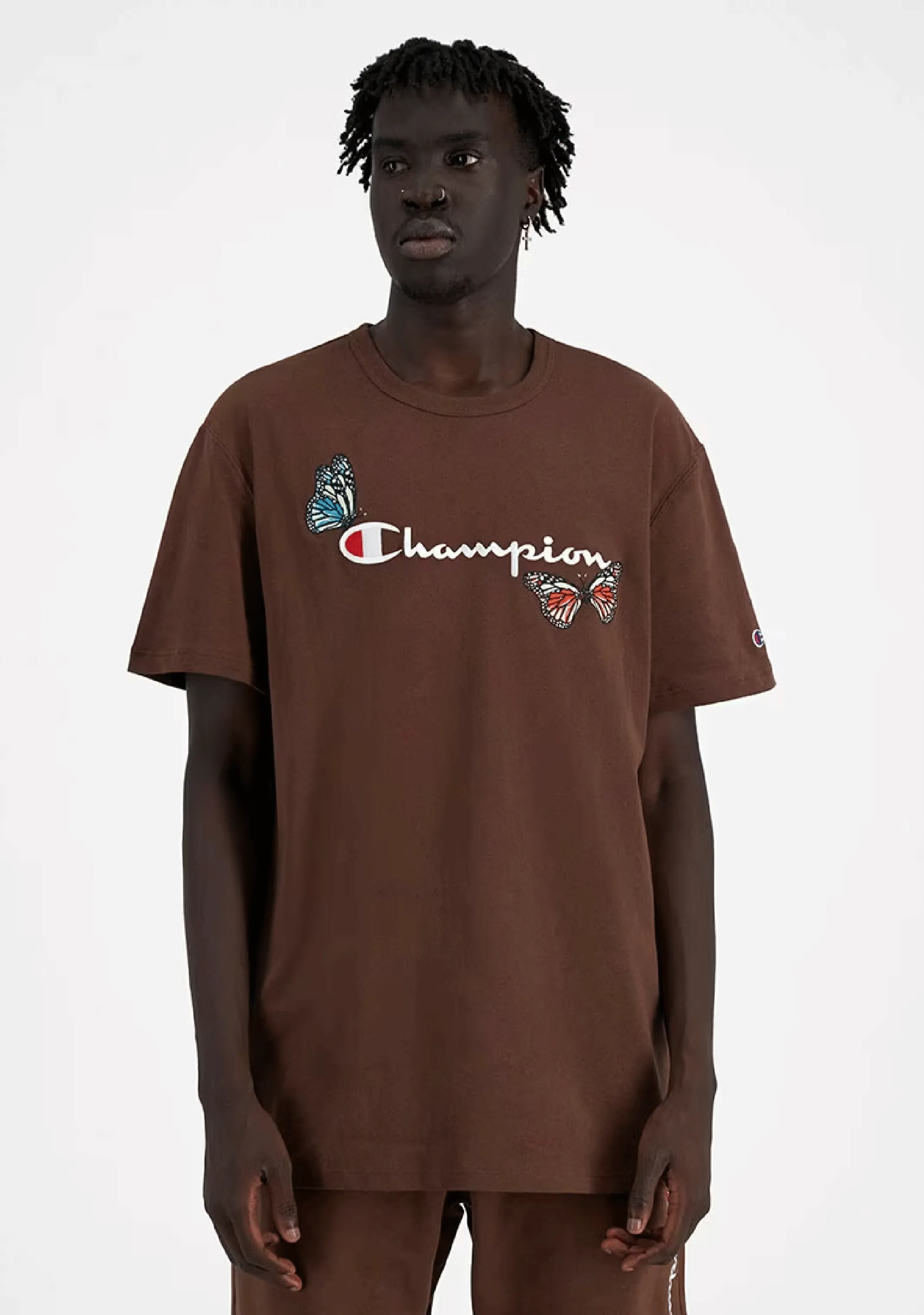 Champion Mens Heritage Butterfly Embroidery Tee <BR> AUXEN MRK