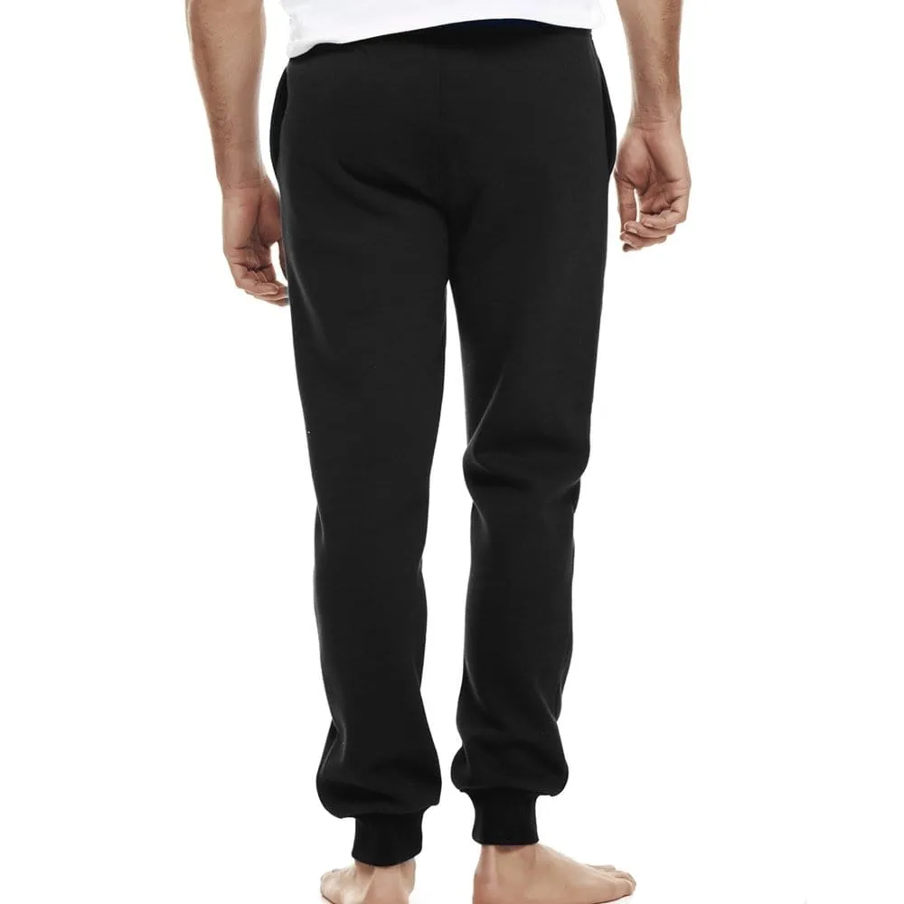 CHAMPION MEN'S SCRIPT BLACK TRACKPANTS