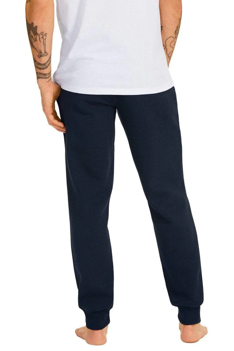 Champion Mens Navy Script Cuff Track Pants with Logo