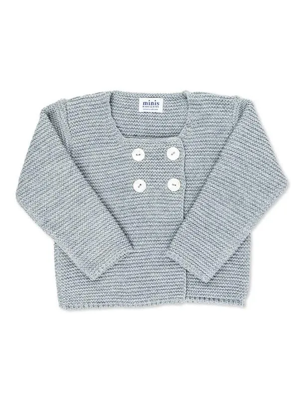 Chaqueta gris 4 botones