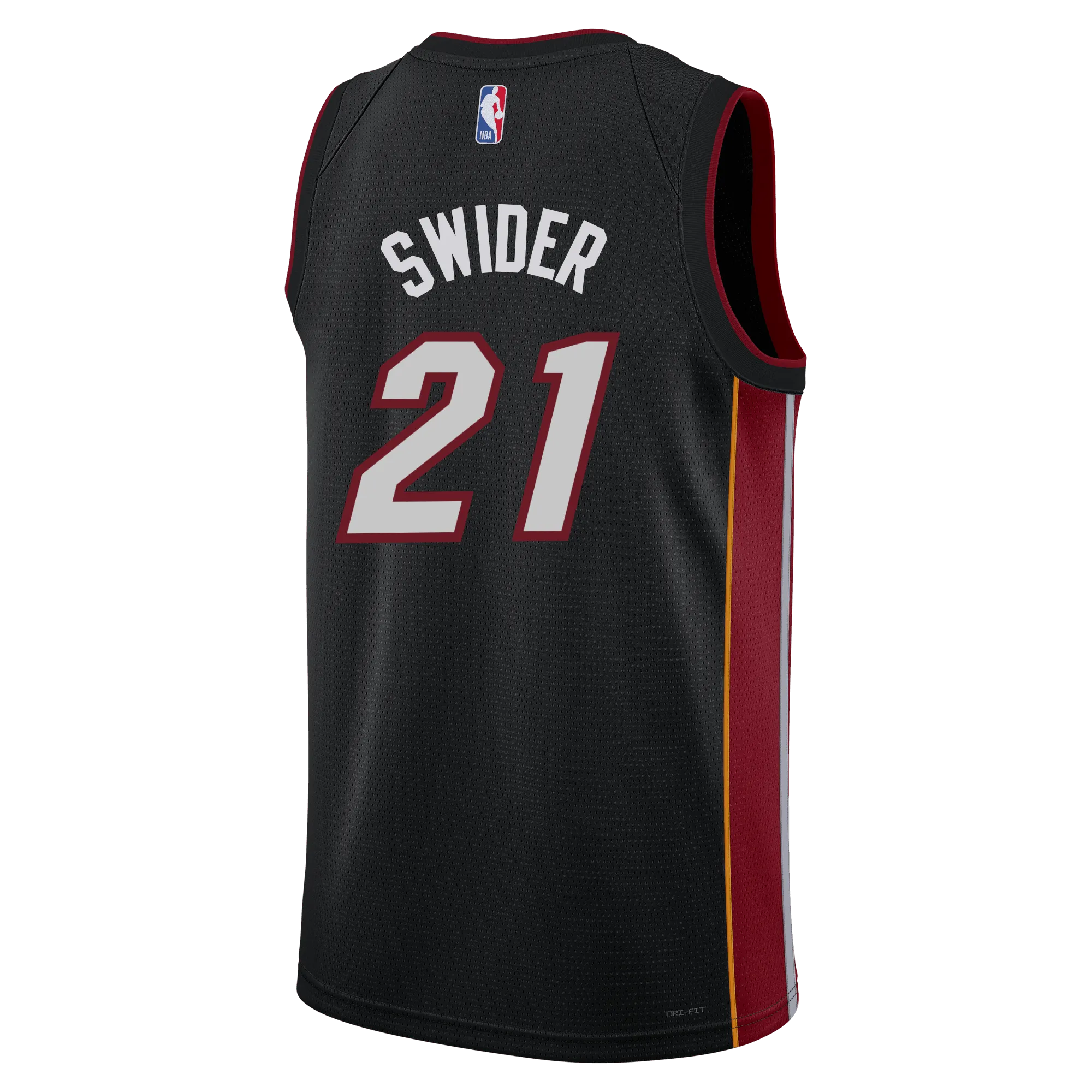 Cole Swider Nike Miami HEAT Icon Black Swingman Jersey