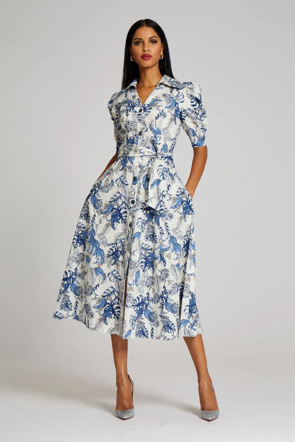 Cotton Printed Shirt Dress