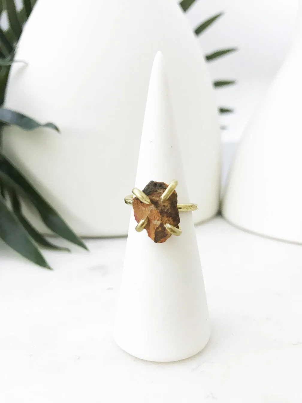 crush cocktail ring - landscape jasper