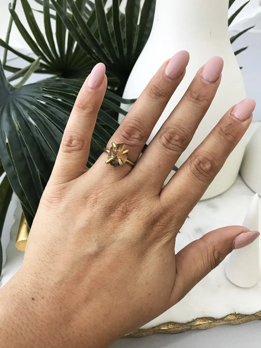 crush cocktail ring - landscape jasper