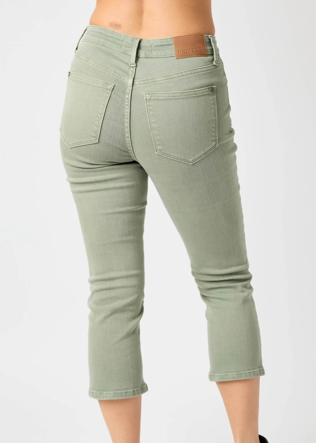 FINAL SALE - Judy Blue High Waist Sage Capri Jean