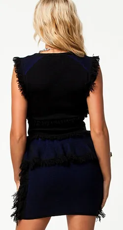 Fringe Peplum Dress