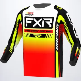 FXR Youth Clutch Pro MX Jersey Black/White/Hi-Vis