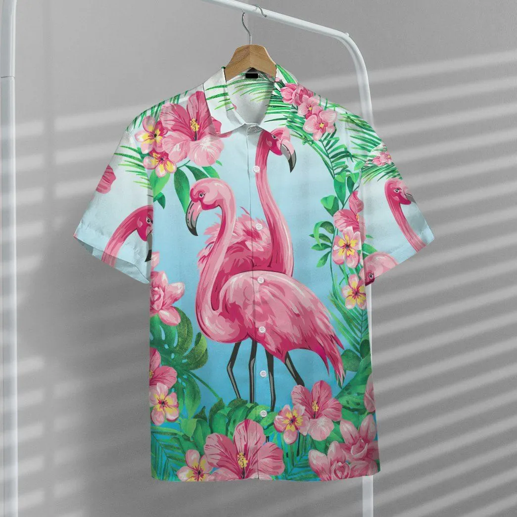 Gearhuman 3D Flamingo Hawaii Shirt