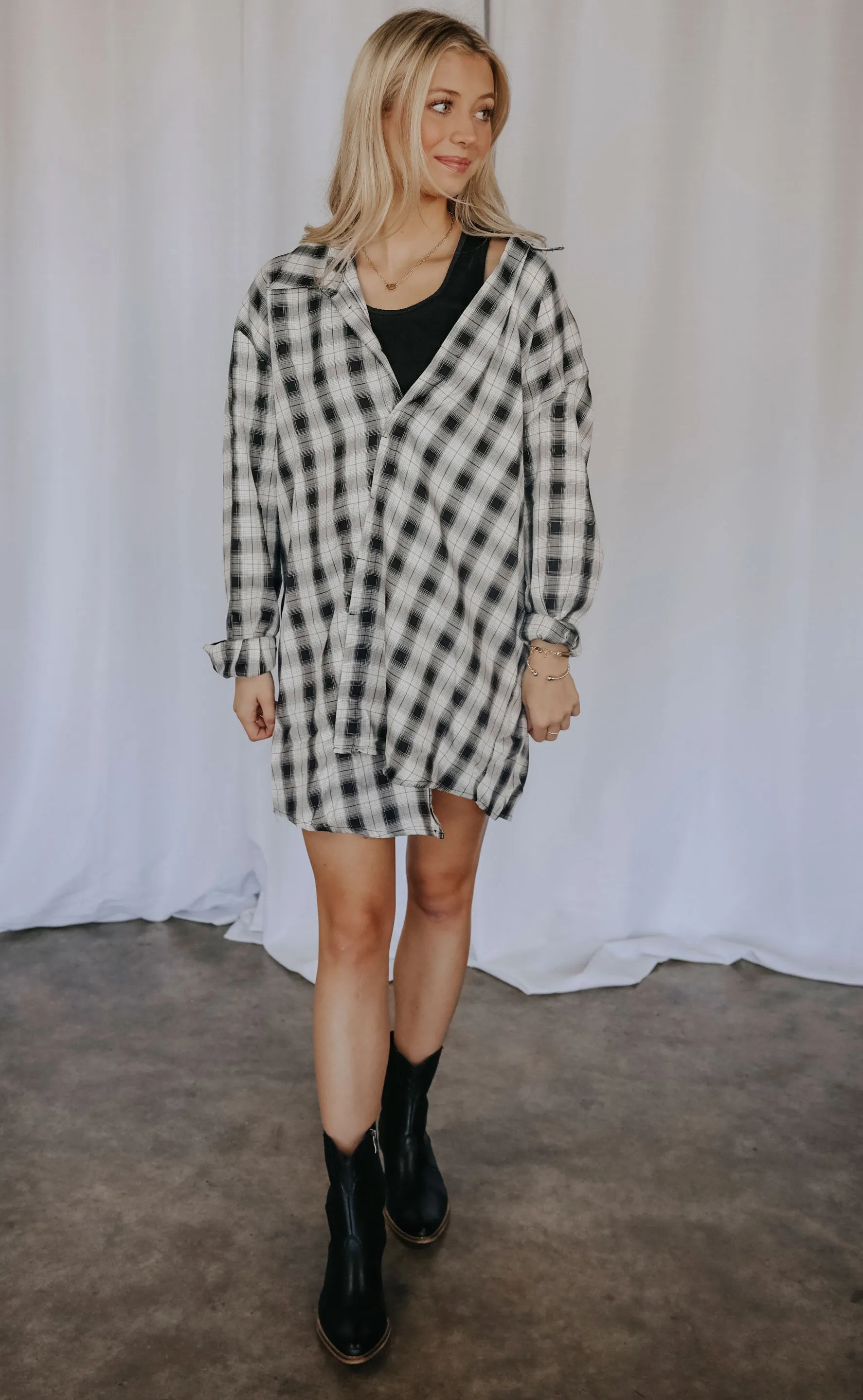 good company shirt dress - black