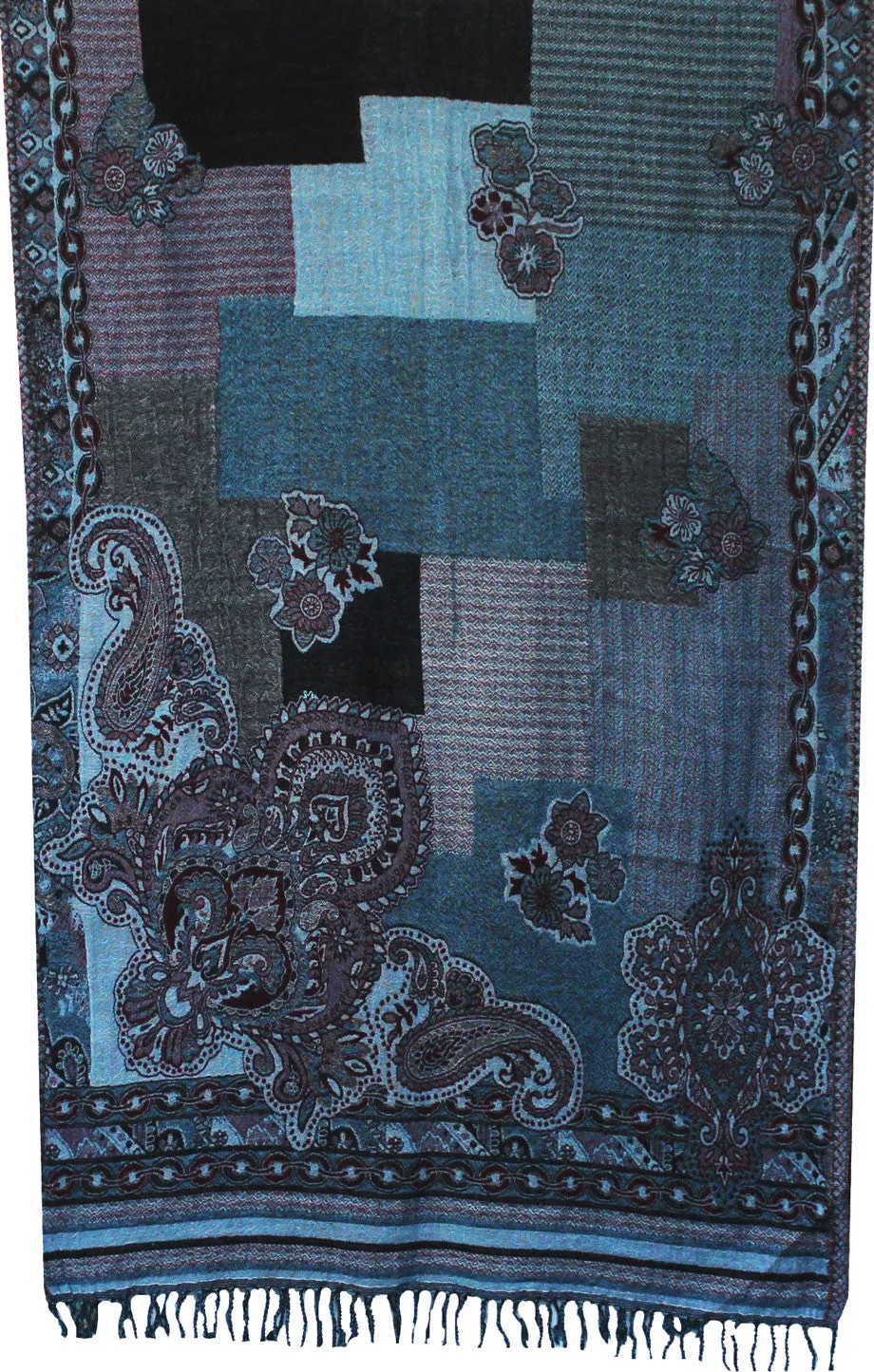 Indian Womens Shawls Paisley Wool Scarf Fashion Gift (78 x 28 inches)