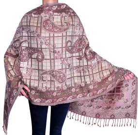 Indian Wraps Paisley Scarf Shawl Women's Wool Shawl (80 x 28 inches)