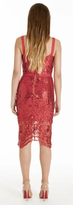 Isabella Red Cocktail Dress