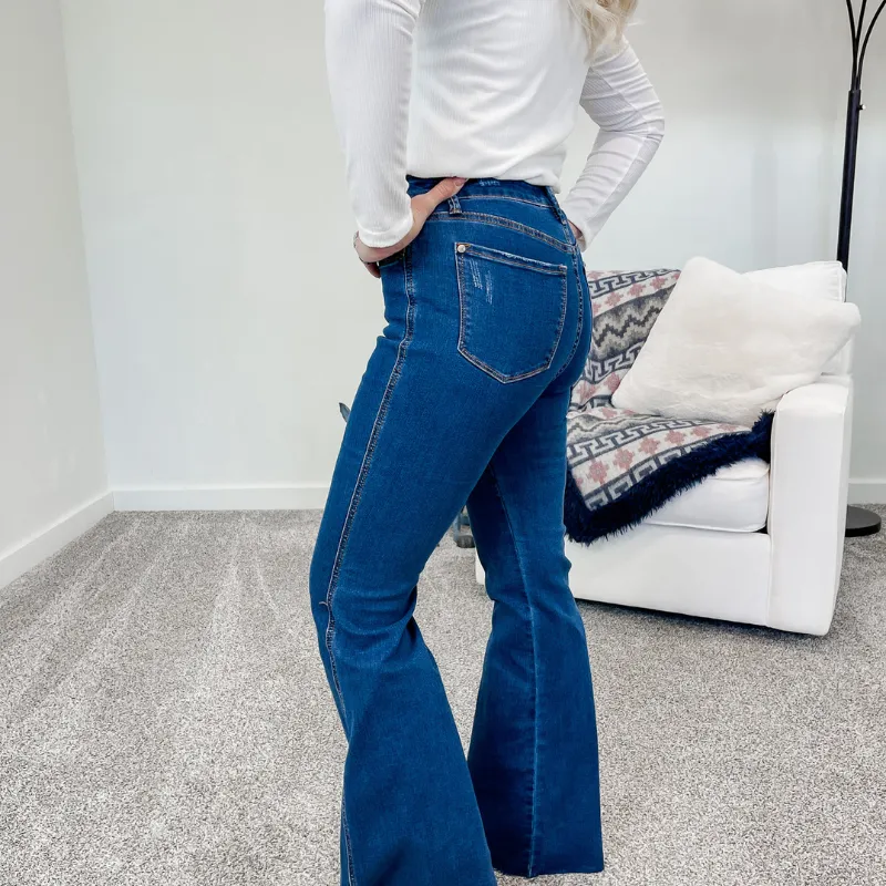 Judy Blue Cooling Denim Control Top Flare Jeans