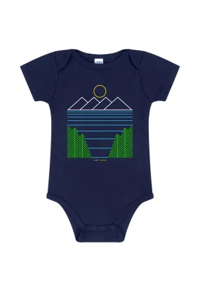 Lake Tahoe Baby Onesie - Navy