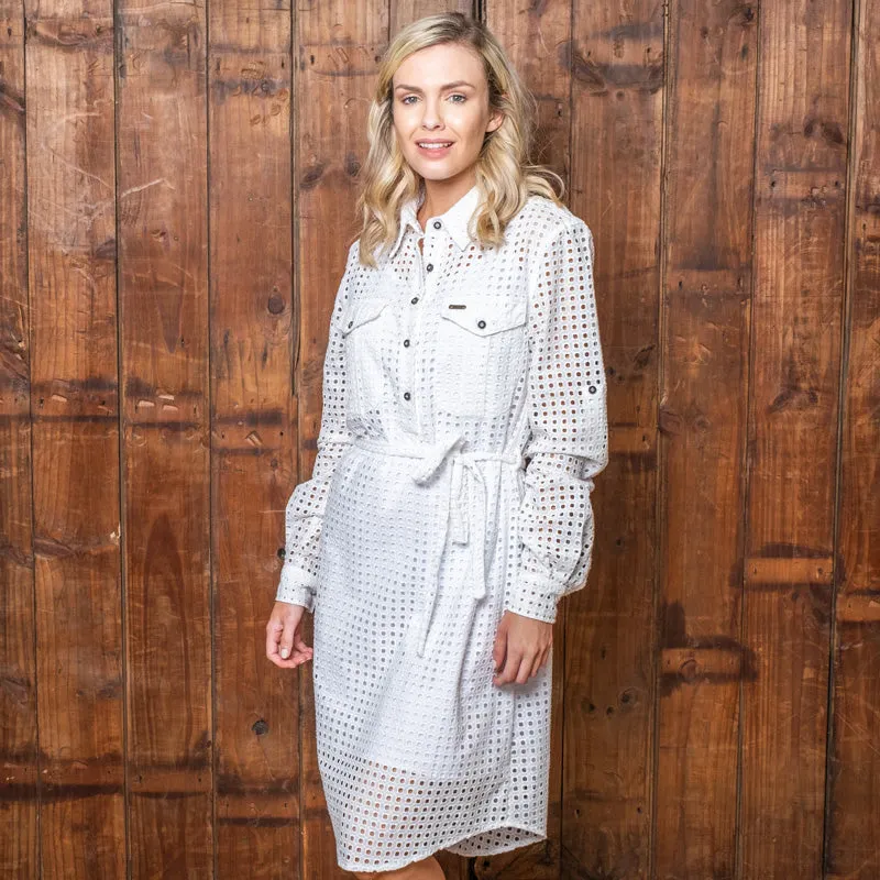 Luxe Anglais Shirt Dress Pelican