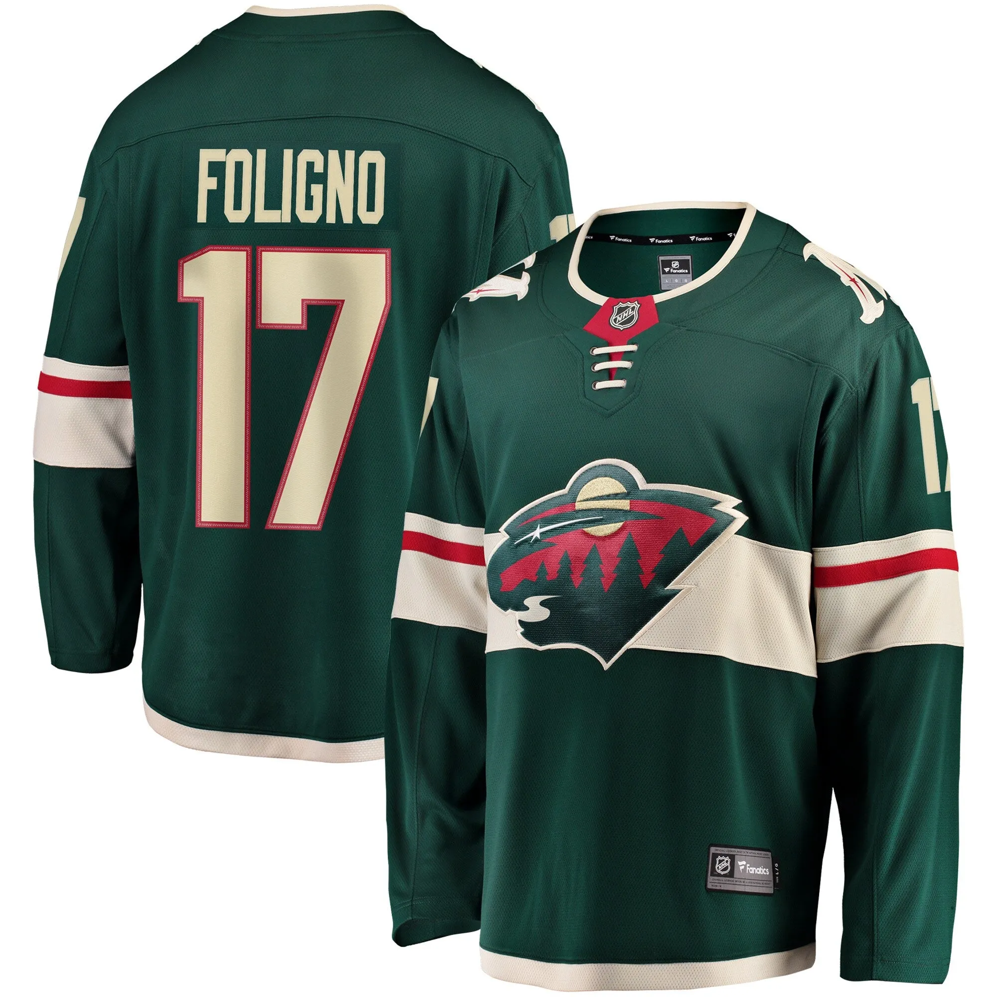 Marcus Foligno Minnesota Wild Fanatics Branded Youth Breakaway Player Jersey - Green