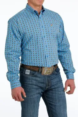 MEN'S CINCH MEDALLION PRINT BUTTON-DOWN WESTERN SHIRT