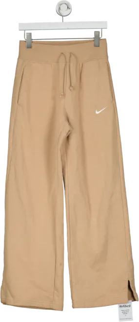 Nike Brown High Rise Wide Leg Joggers UK S