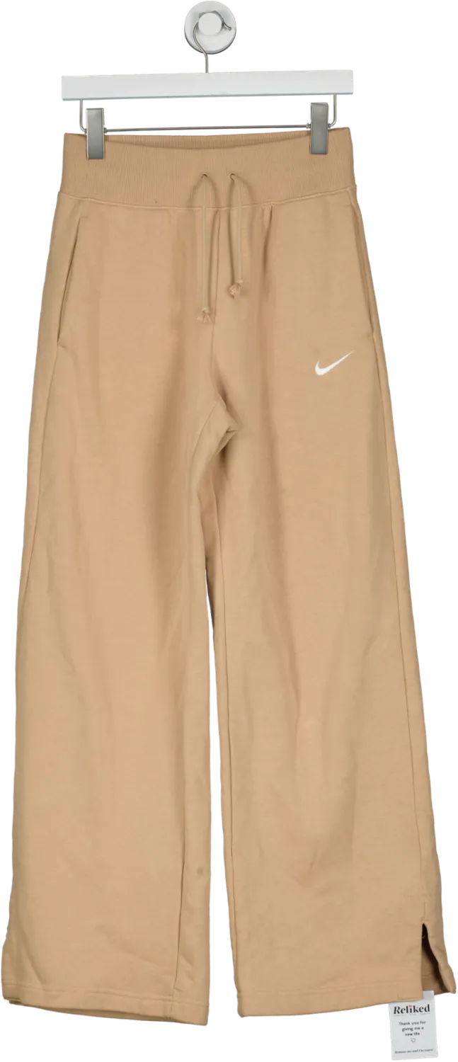 Nike Brown High Rise Wide Leg Joggers UK S