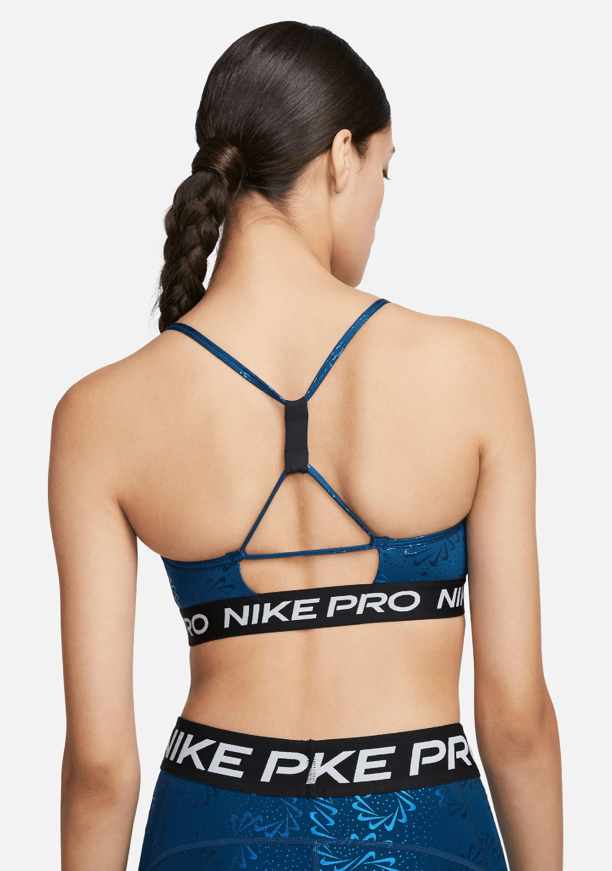 Nike Pro Indy Women's Light-Support Padded Strappy Sparkle Sports Bra <br> DQ5458 460