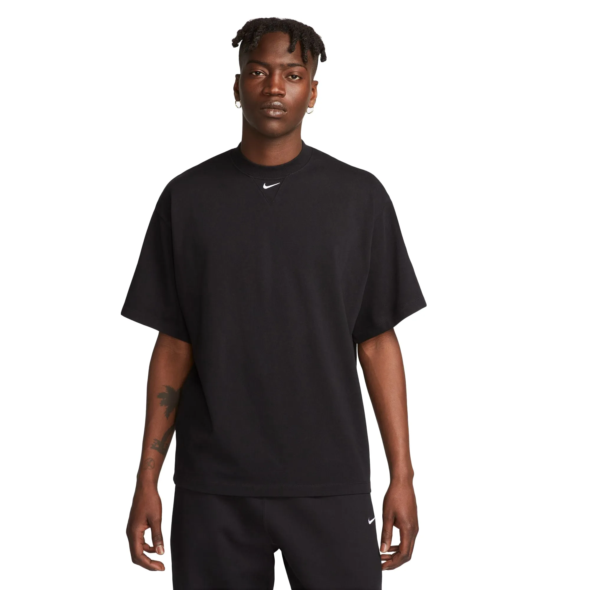 Nike Solo Swoosh Short Sleeve Heavy Weight Top Black FB7865-010