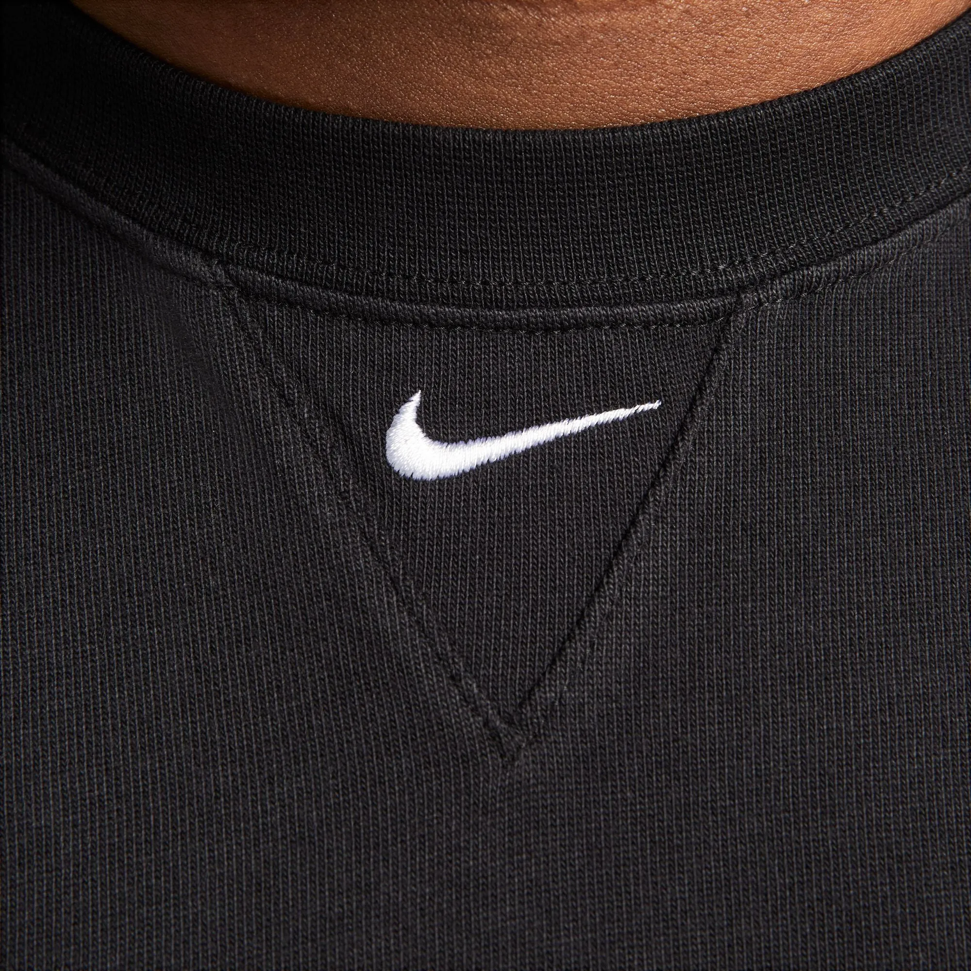 Nike Solo Swoosh Short Sleeve Heavy Weight Top Black FB7865-010