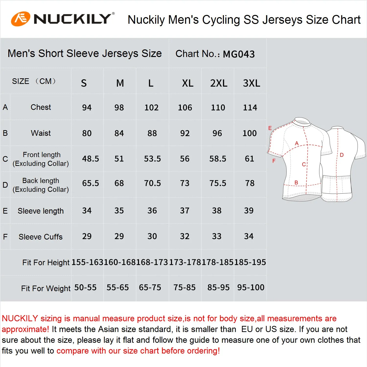 Nuckily Mycycology MG043 Short Sleeves Cycling Jersey  - Red