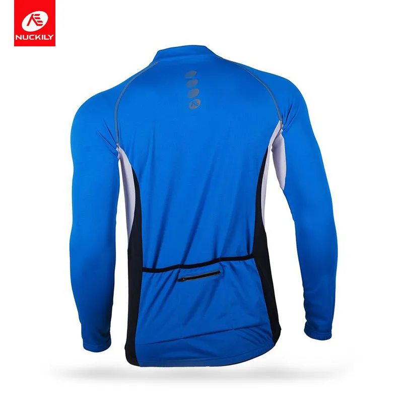 Nuckily Mycycology MH008 Full Sleeves Cycling Jersey - Blue