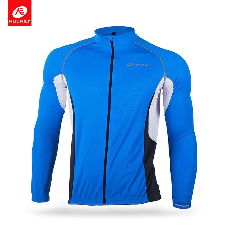 Nuckily Mycycology MH008 Full Sleeves Cycling Jersey - Blue