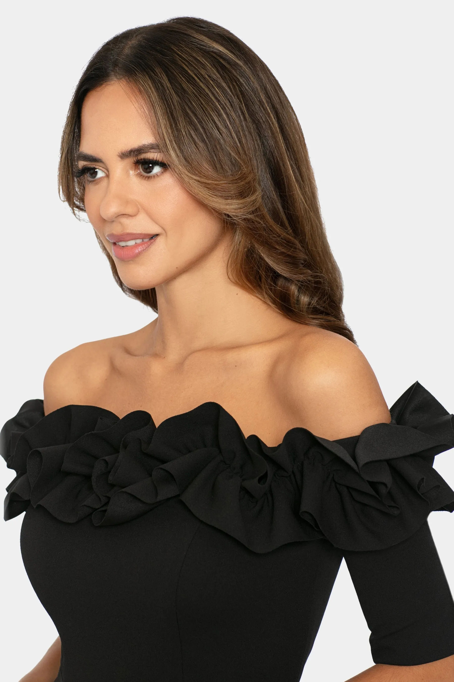 Off The Shoulder Ruffle Jumpsuit