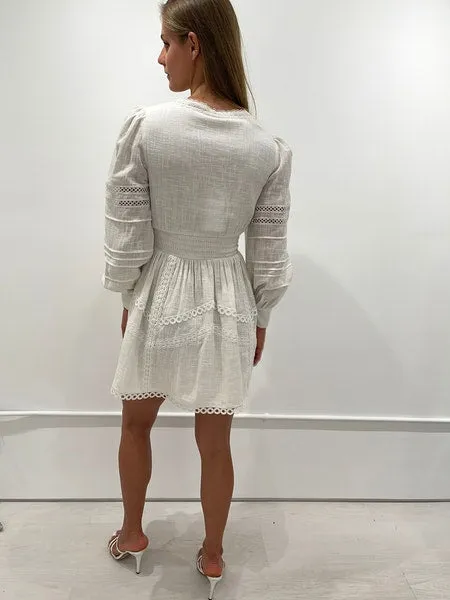 Off white Ruby button front dress