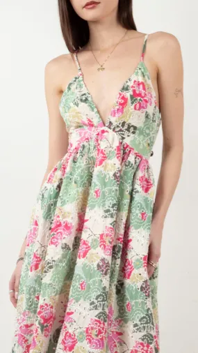 Printed Eyelet Dress - Multi