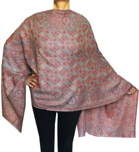 Pure Wool Paisley Shawl Scarves Womens Gift Indian Clothing (80 x 28 inches)