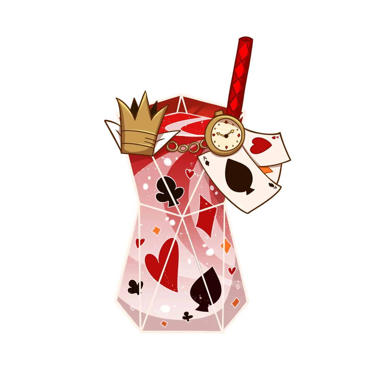 Red Queen Cocktail Sticker