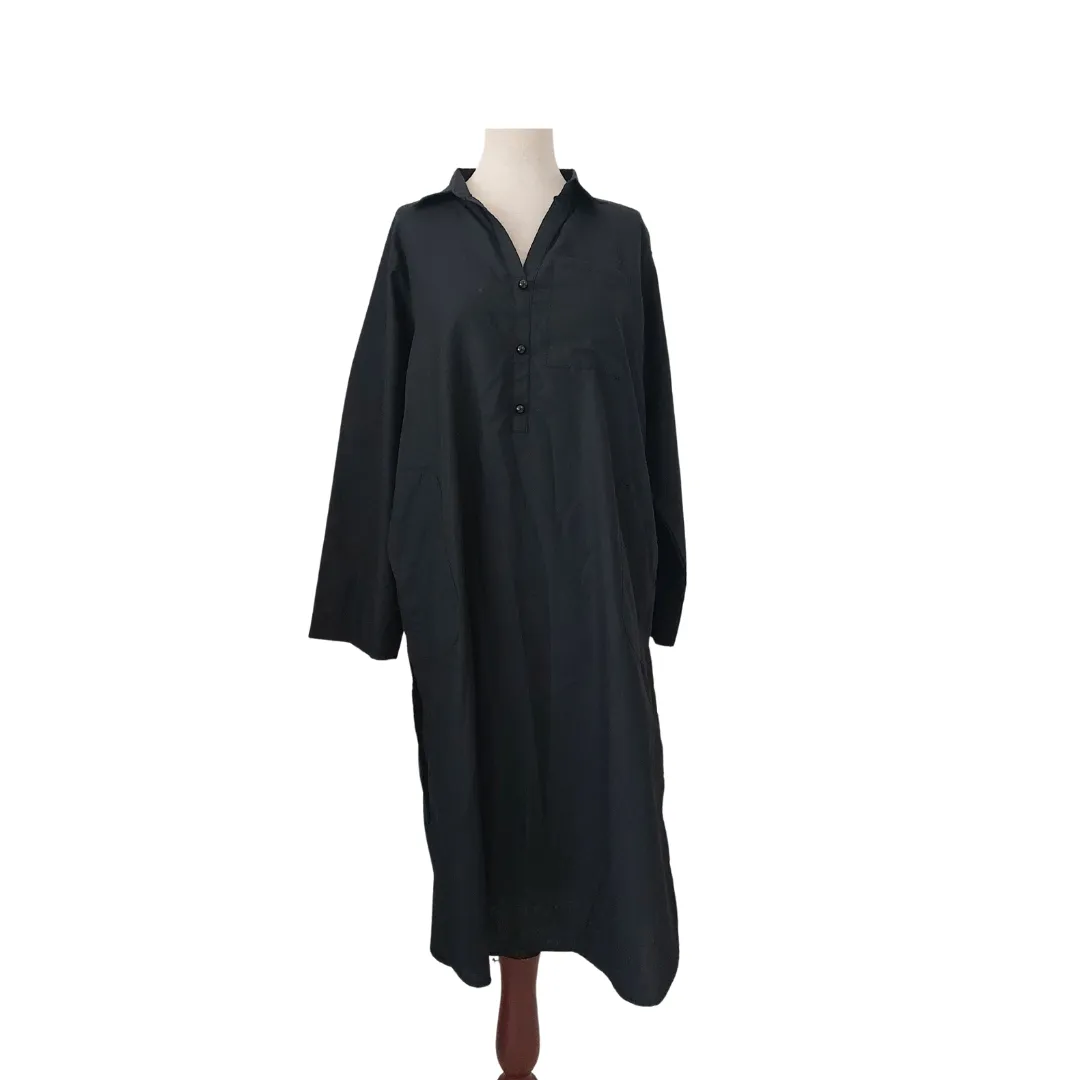 Sanober Azfar Black Collared Kurta | Gently Used |