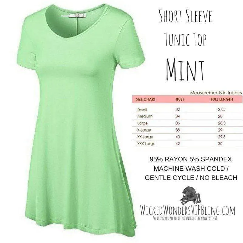 Short Sleeve Tunic Top MINT