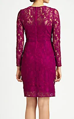 Sleeved Lace Cocktail Dress